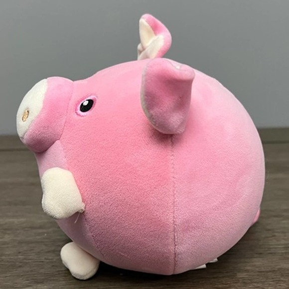 Bulls I Toy Round Pink Squish Pig Plush - Picture 3 of 5